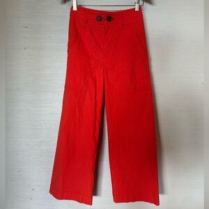Anthropologie’s Maeve Blood Orange Colette Capris Size 00P